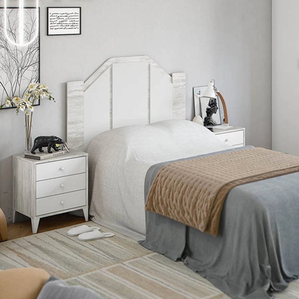Genzone, Testiera Letto, 248x33 cm Bianco