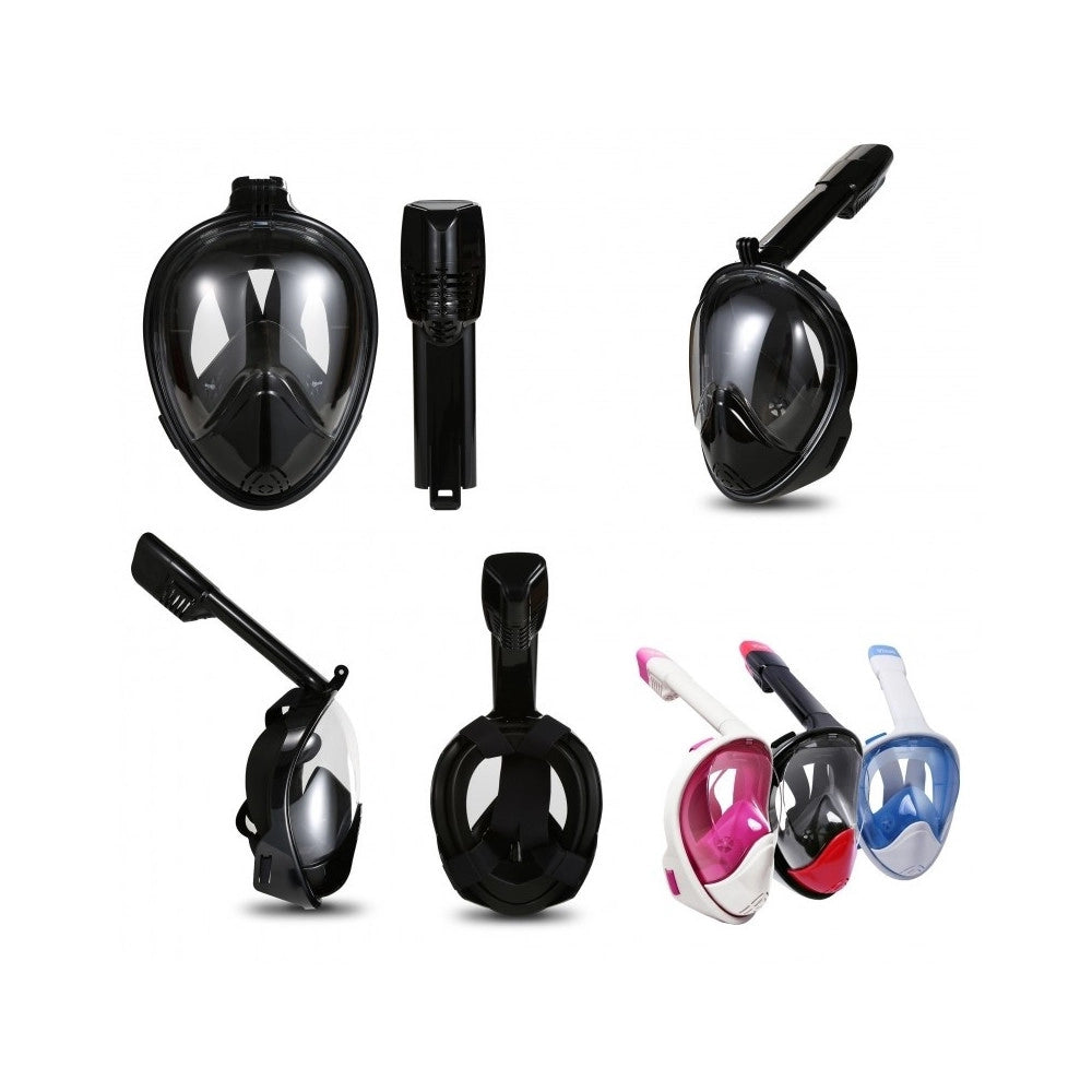 Trade Shop - Maschera Da Immersione Subacquea Snorkeling Boccaglio Full Face Con Visione 180° -