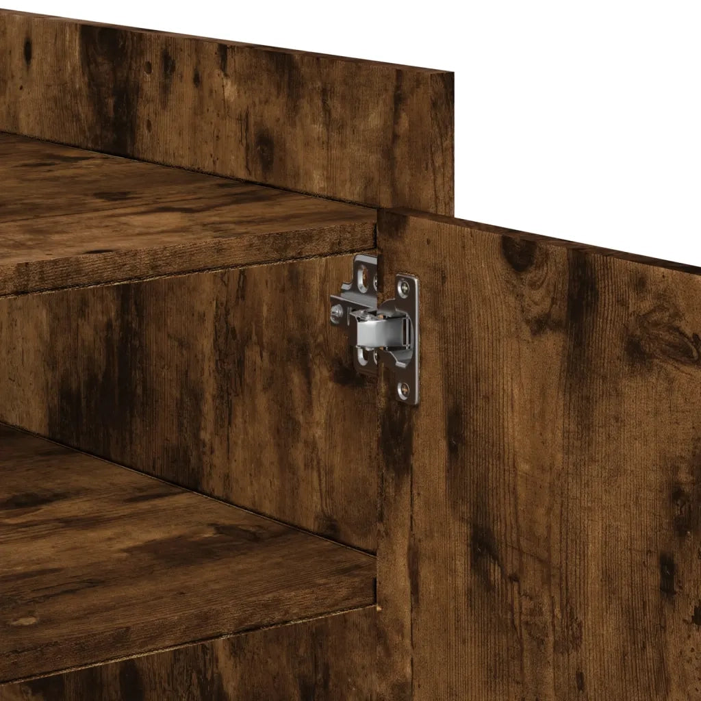 Tavolino salotto | Tavolino da caff¨¨ | Tavolino da Soggiorno Rovere Fumo 100x50x50 cm in Legno Multistrato
