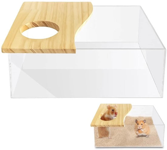 Hamster Bagno Portatile - Bagno per Hamster - Zandbad Hamster - Bagno per Hamster con Sostituzione Facile - Translucido - Bagno per Hamster - Adatto per Topi e Lemmingi