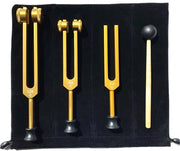 Set di attrezzi per l'energia - Ideali per la guarigione, i chakra, la terapia del suono e il mantenimento di una perfetta armonia tra corpo, mente e spirito - Adatto per la meditazione e la guarigione - Argento 128 + 256 + 512 + Martelli di energia