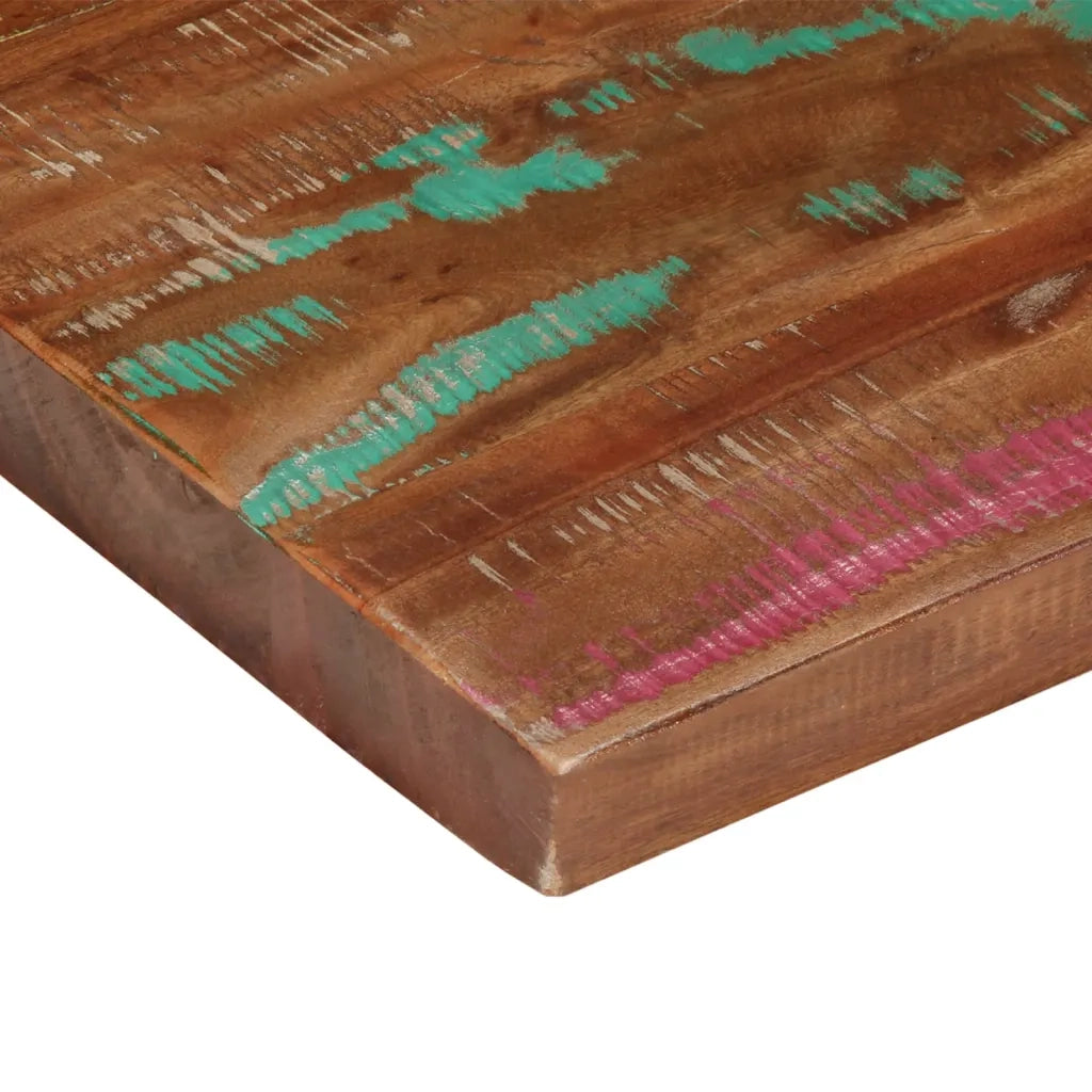 Piano Tavolo 90x80x2,5 cm Rettangolare in Massello di Recupero 371080