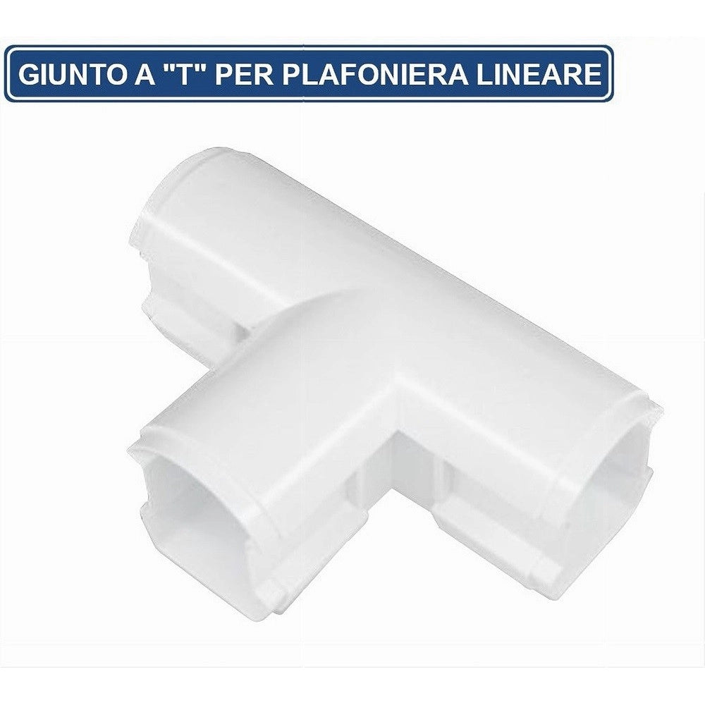 Trade Shop - Connettore Giunto A T Per Connessioni Plafoniere Lineari Raccordabili Yl20-t -