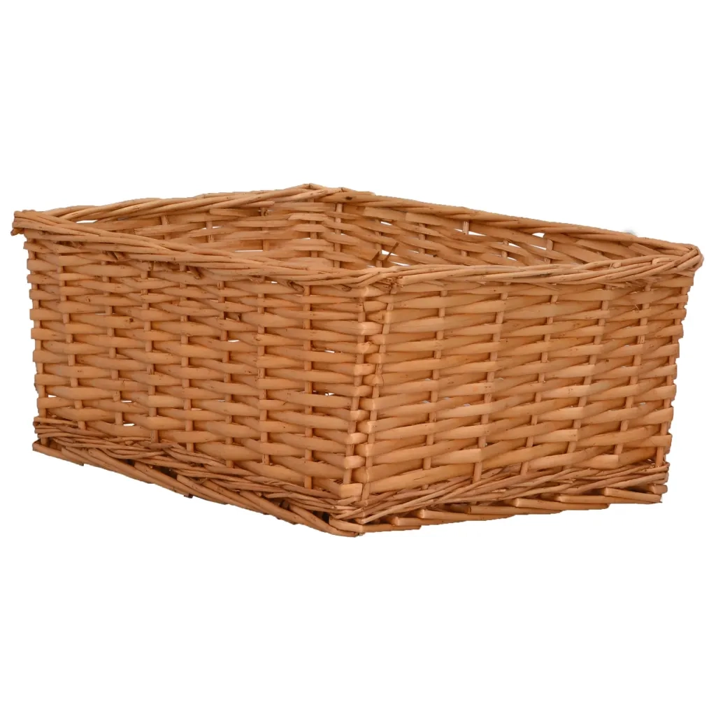 Set Cestini Impilabili 4 pz Marroni in Salice 286981