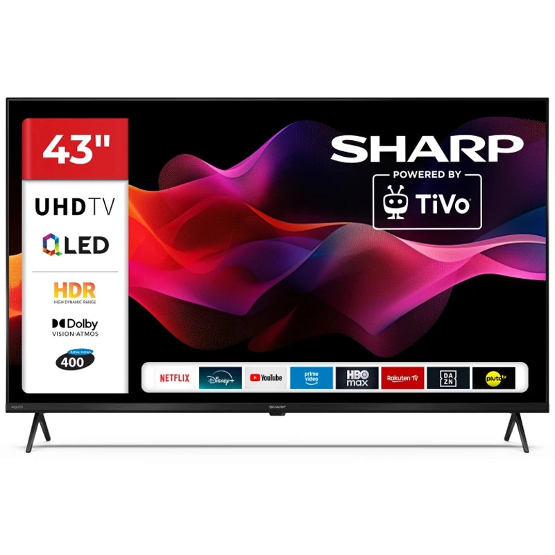 SHARP 43HM5245E - 43" SMART TV QLED 4K - TIVO OS - FRAMELESS - HDR - AUDIO HARMAN KARDON - IT