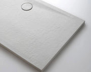 Piatto doccia Pietraceramica alto 4cm in colore Bianco - Ceramica Azzurra - Misura: 80x100 x H4 cm