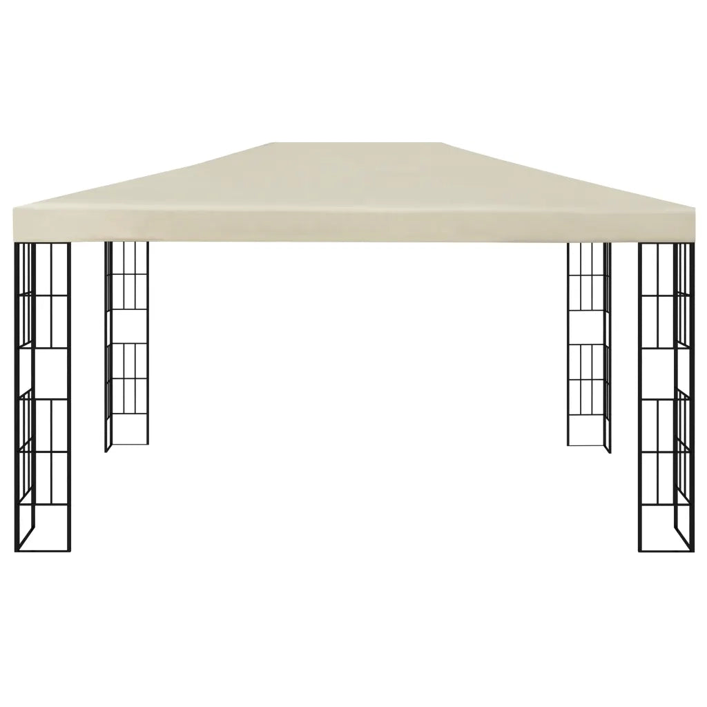 Gazebo con Stringa di Luci LED 3x4 m Crema 3070321