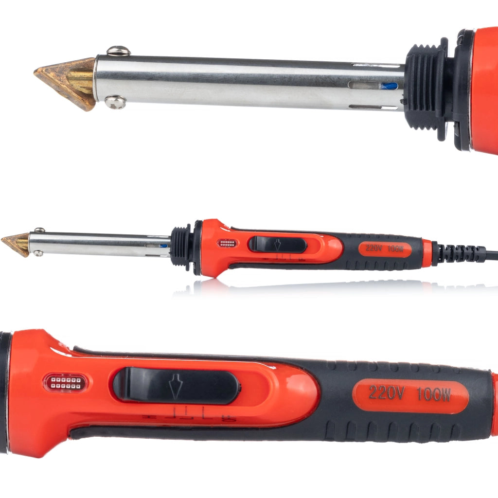 Saldatore per Plastica Rosfix Red Odysseya 100W – Set con 2x PP, PE, ABS, PVC, 5 Reti, Punta e Base