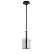 Lampada a sospensione CELIA cromo/nero E27 15W Alfa