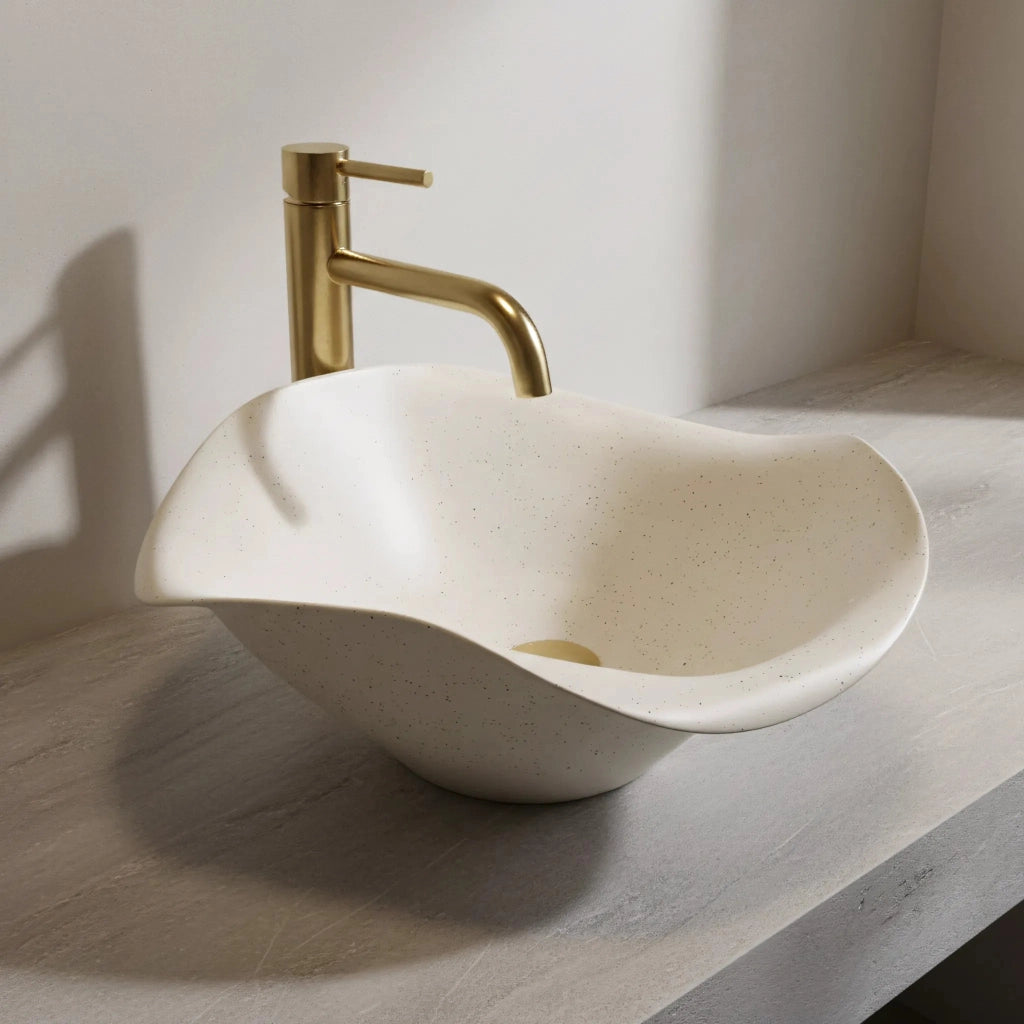 Lavabo Da Appoggio In Ceramica Rea Hm-35b Handmade Art