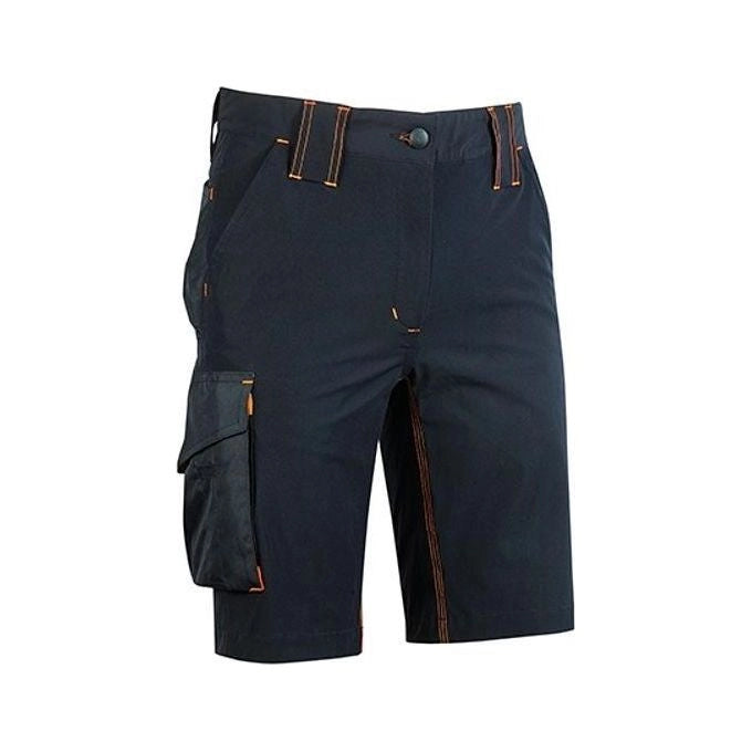 U-Power FU196DB Mercury Bermuda da Lavoro Slim Fit Multitasche Tessuto Tecnico Stretch 86% Nylon 14% Spandex colore Deep Blue