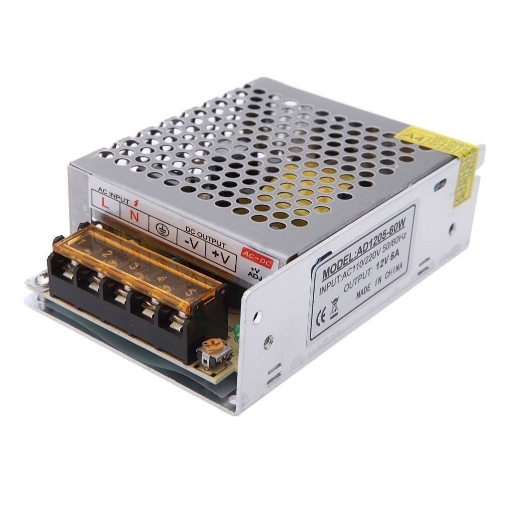 Trade Shop - Trasformatore Led Per Striscia Lampadina 60w 5a Alimentatore Led 12v Dc Driver -