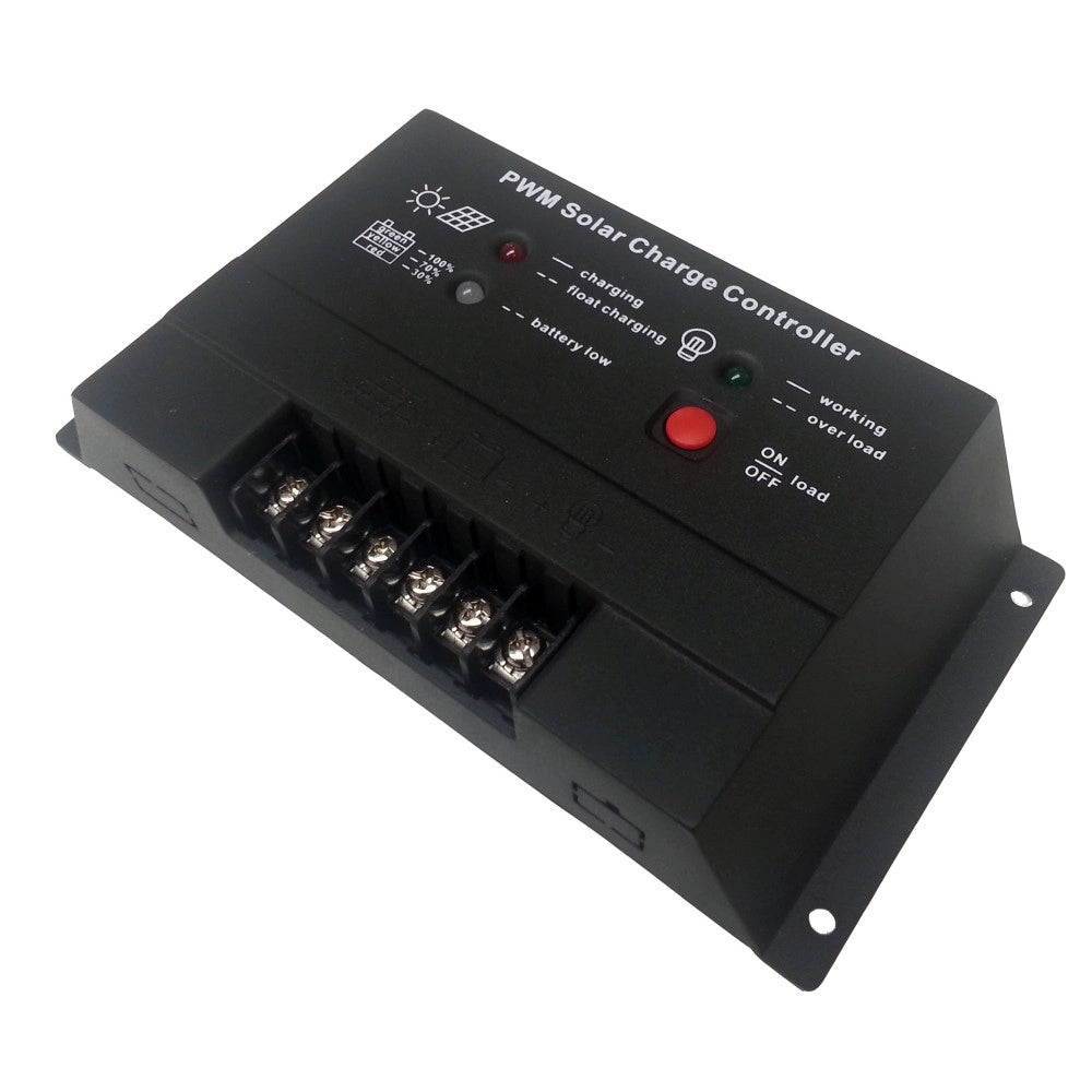 Trade Shop - Controller Regolatore Caricabatteria Porta Usb 10a 12/24v Pannello Energia Solare -