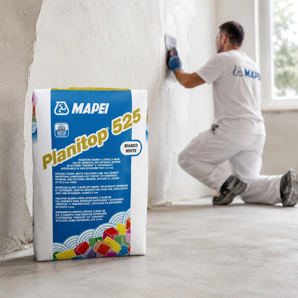 Mapei planitop 525 rasatura civile bianca per intonaci interni ed esterni 25 kg