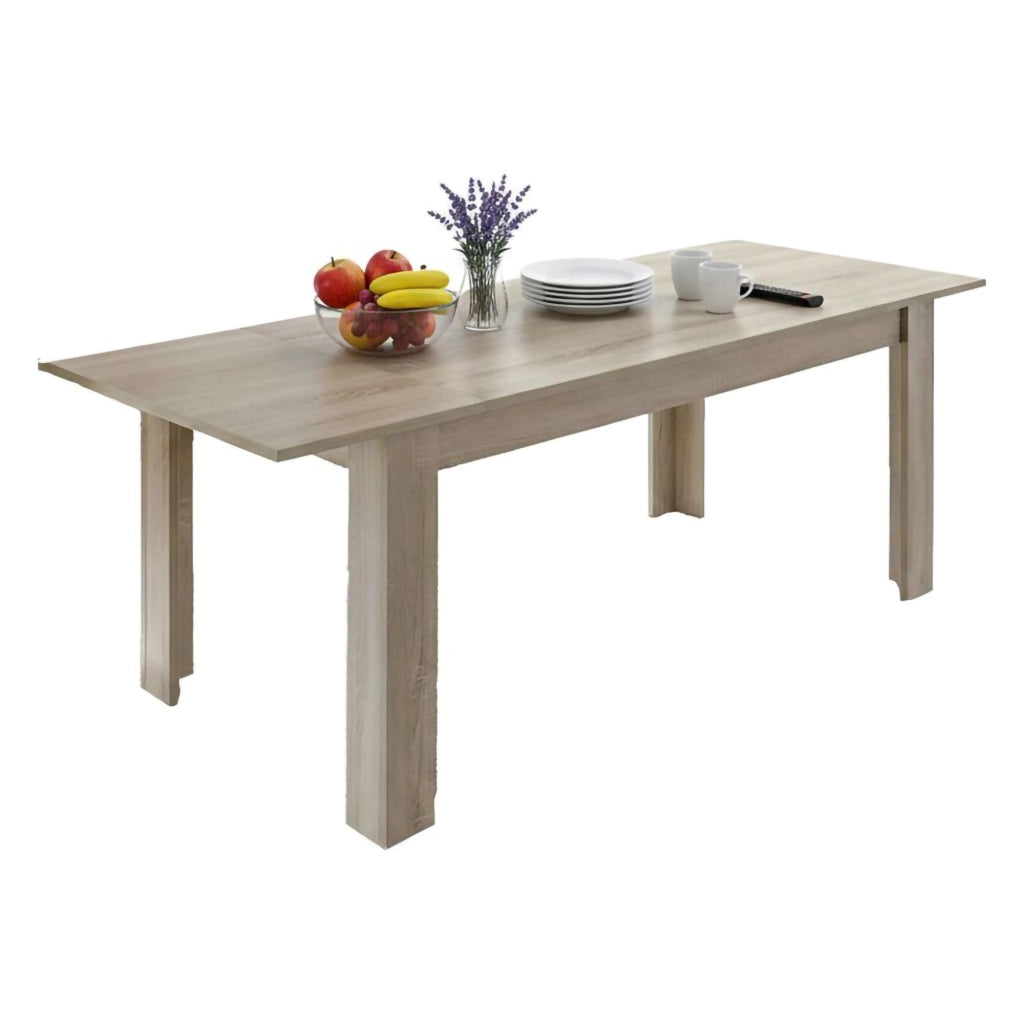 Tavolo allungabile Takumi, Consolle con allunghe, Tavolo da pranzo multiuso, Ripiano estensibile da cucina, Made in Italy, 137x90 h79 cm, Rovere