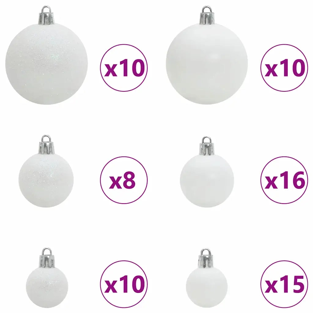 Set di Palle di Natale con 300 LED 120 pcs Bianco Plastica 42018832