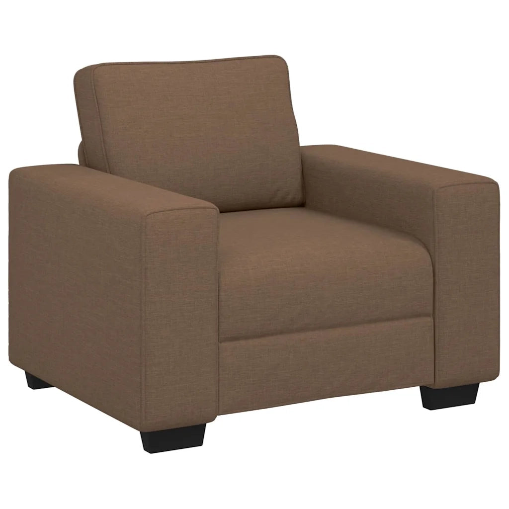Poltrona | Sedia Relax Marrone 100x77x82 cm in Tessuto