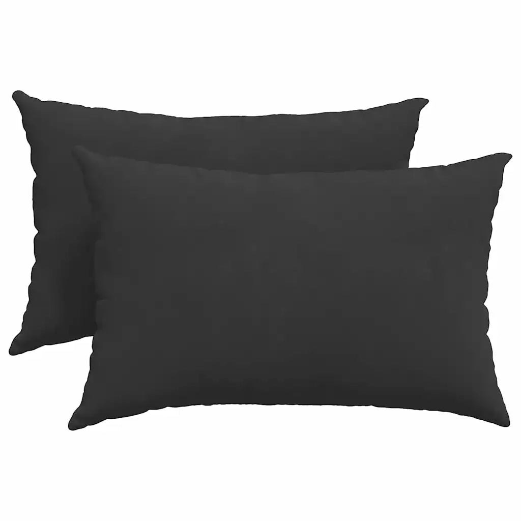 Cuscini da Divano 2 pcs Nero 60 x 40 cm Tessuto 42013685