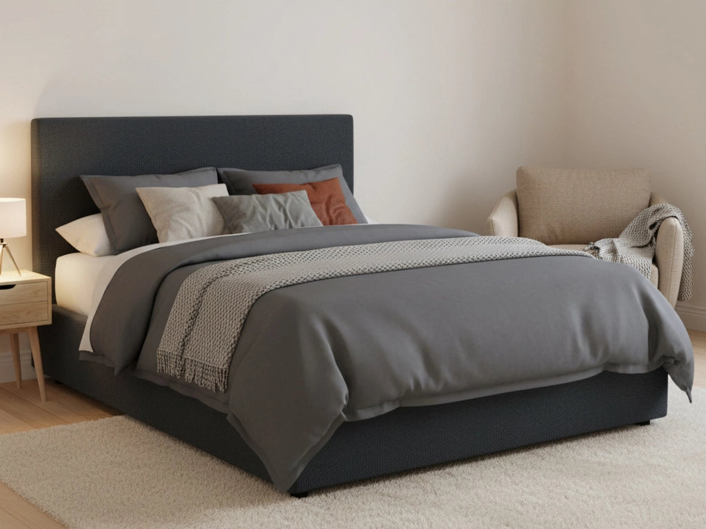 Carlisle, Letto Piazza e Mezza Sfoderabile Made in Italy, Grigio Scuro