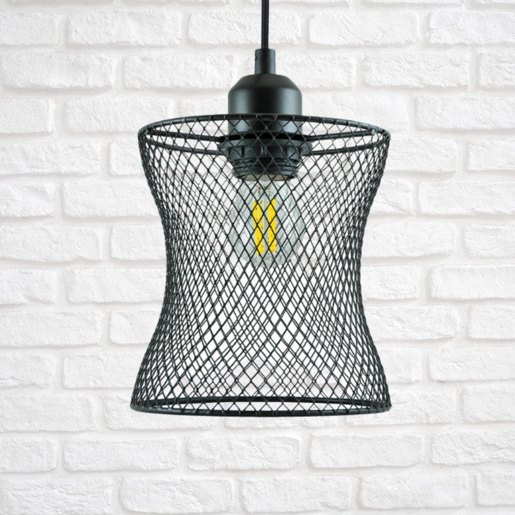 Lampada a sospensione loft nera E27 150cm Polux Haslo