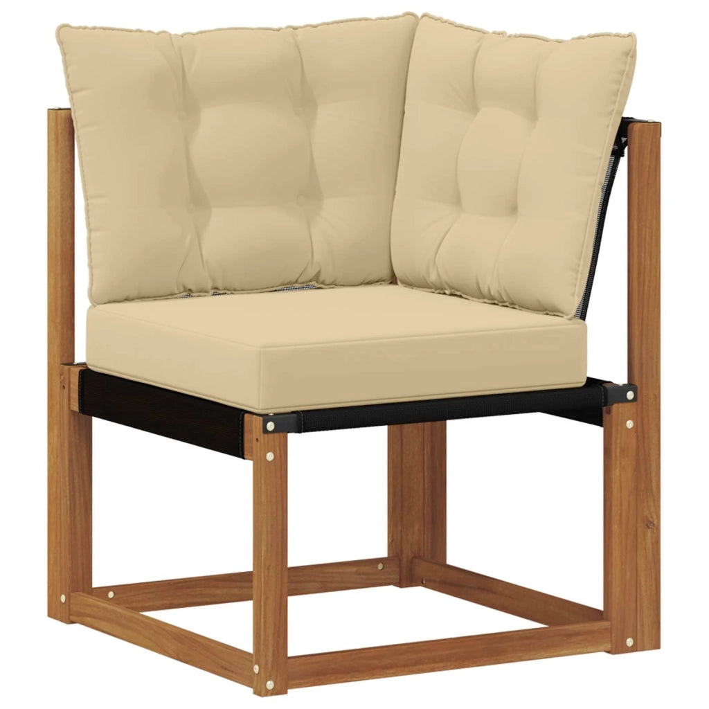 Set di divani da esterno con cuscino 6 pcs Naturale e Beige 3368712