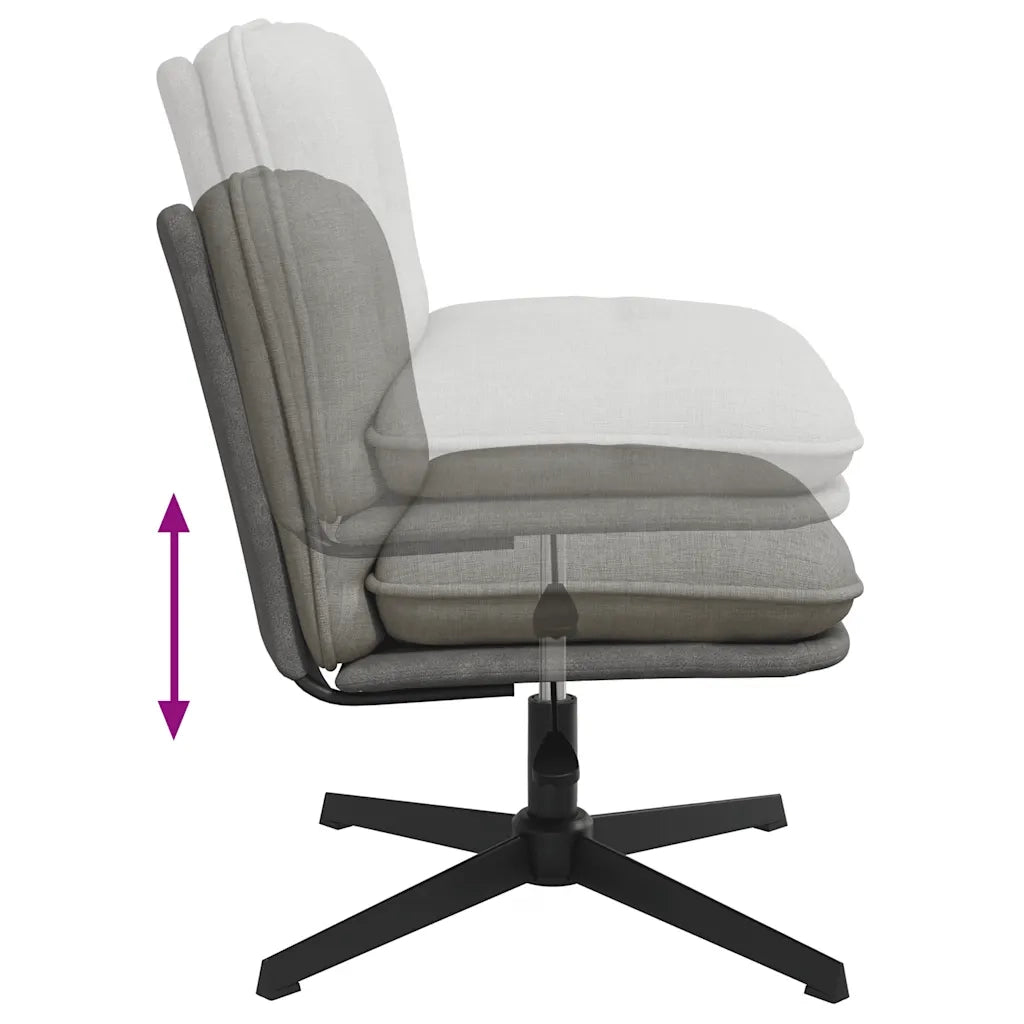 Sedia da Ufficio Girevole Grigio Chiaro in Tessuto 4105389