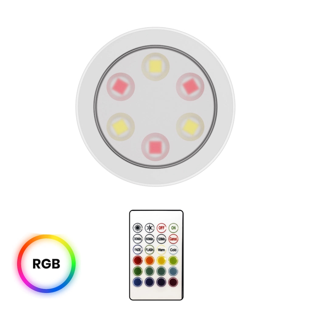 Lampada sottopensile tonda bianca 7,5cm RGB USB-C dimmer