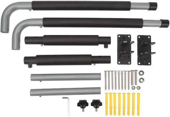 Cassa da tetto Opvollabile - Supporto per parete - Braccio telescopico 42-58 cm - Capacità 50 kg - Protezione attrezzatura - Design flessibile - Supporto per cassa da tetto