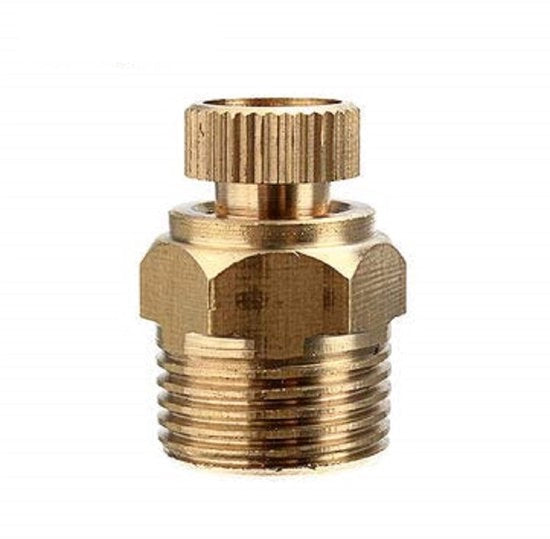 Flessimetro a doppia vite con valvola di scarico in ottone dorato - PT 1/2 inch - PT 3/8 inch - PT 1/4 inch - Vite maschio - Valvola di scarico - Valvola di scarico per acqua