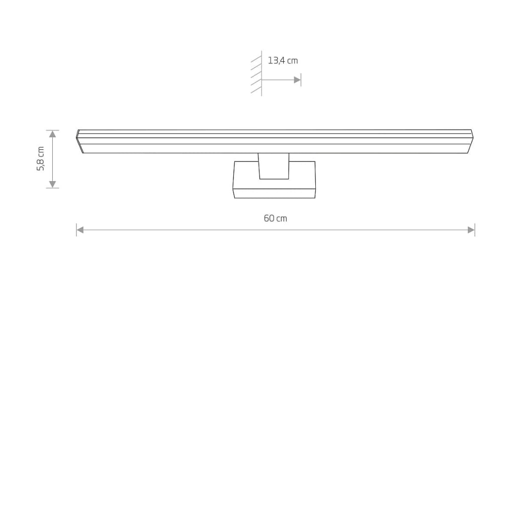 Applique LED Nowodvorski Picasso cromata 60cm 12W IP44