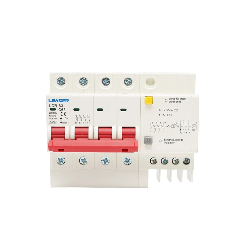 Dispositivo differenziale Leader 4P, 63A, 30mA