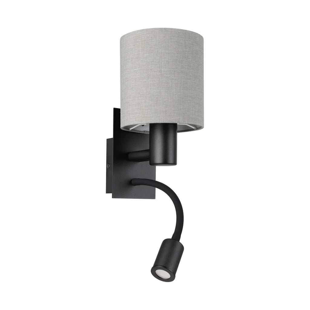 Applique Moderna Pasteri Acciaio Nero 1 Luce E27 Ip20
