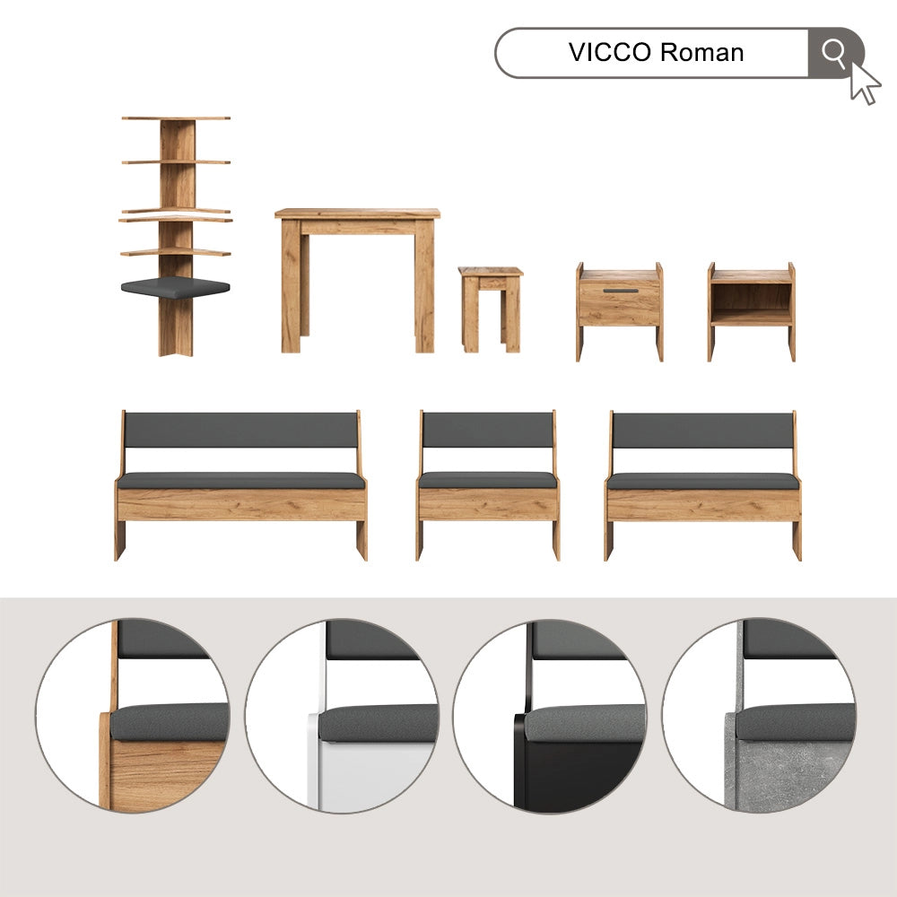 Vicco Panca ad angolo Bianco 41.5 x 106.6 cm