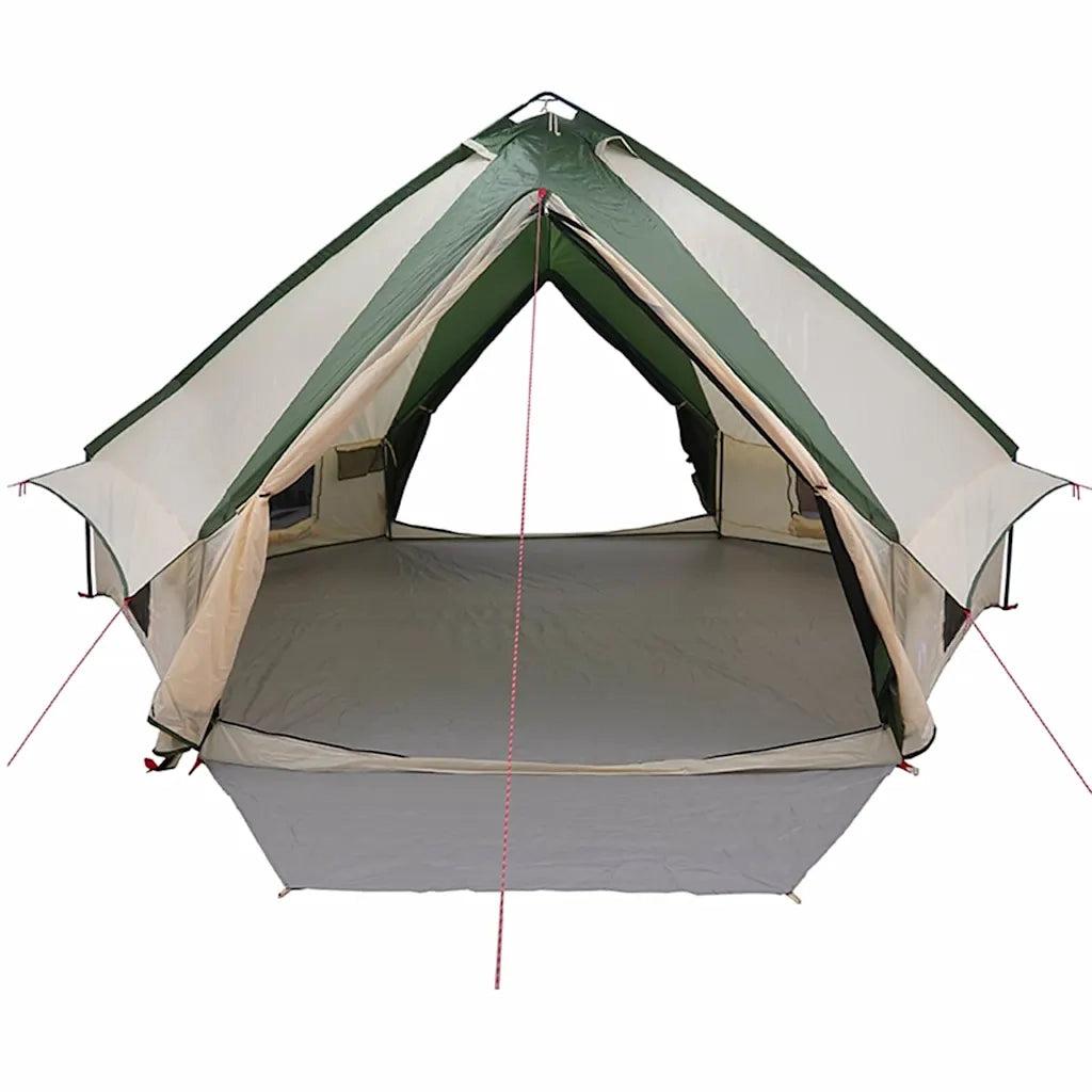Tenda Teepee per 10 persone Verde e Bianco 567 x 470 x 242 cm