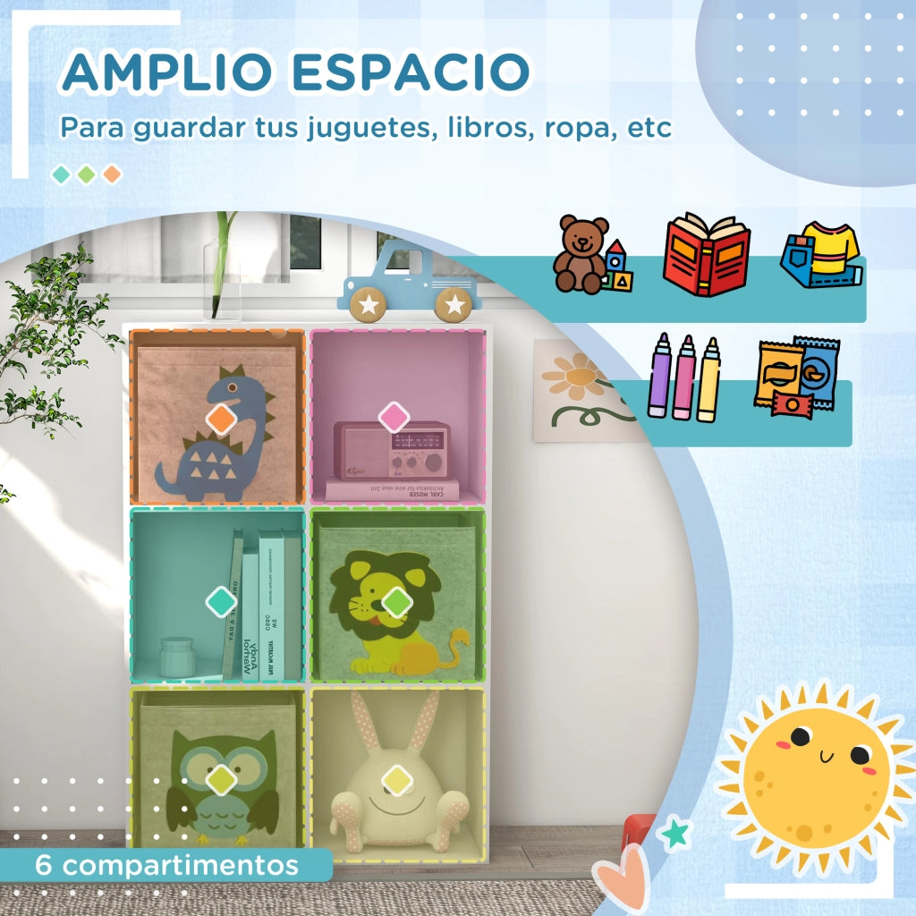 Libreria per Bambini ¨C Minimal ¨C 62x30x92 cm Bianco Grigio