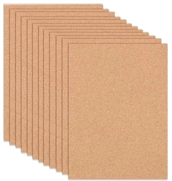 12 pezzi di piastre di gomma 30x21cm 1mm per modellismo, tabellone per note, piastrelle di gomma per camere da letto, ufficio casa, fai da te e come lavagna, per terrarium e come isolante
