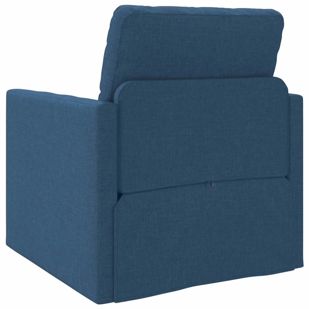 Divano letto | Sof¨¤ letto | Letto singolo Blu 74 x 77 x 81 cm Tessuto