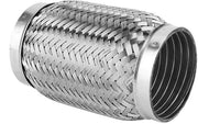 Sistema di scarico universale 76mm x 150mm - Piastra di scarico flessibile in acciaio inossidabile - Interno con doppia parete - Riduce vibrazioni - Migliora prestazioni di scarico - Piastra di scarico flessibile