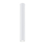 Plafoniera Moderna Faretto Marduk 1 Luce Acciaio Bianco 45 Cm
