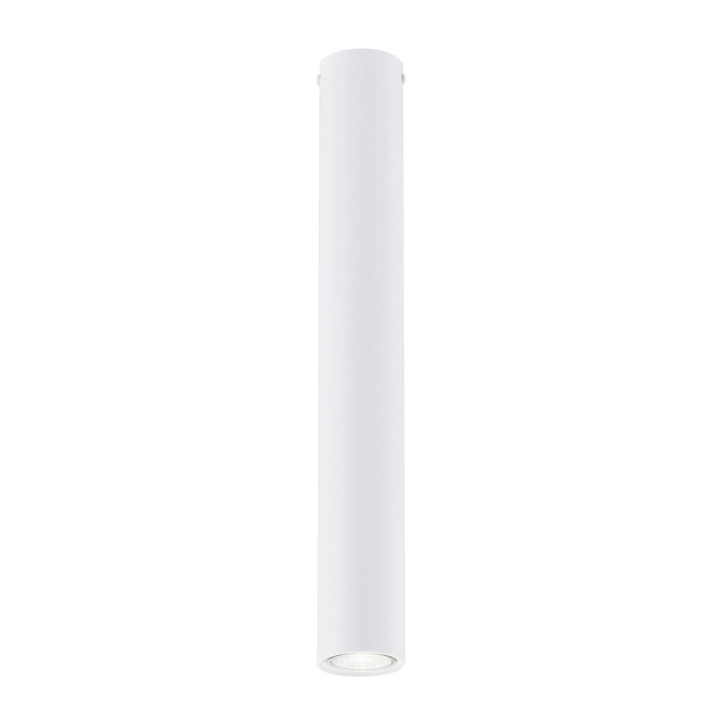 Plafoniera Moderna Faretto Marduk 1 Luce Acciaio Bianco 45 Cm