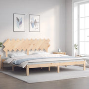 Giroletto senza Materasso-Struttura Letto 200x200 cm in Legno Massello di Pino 358029