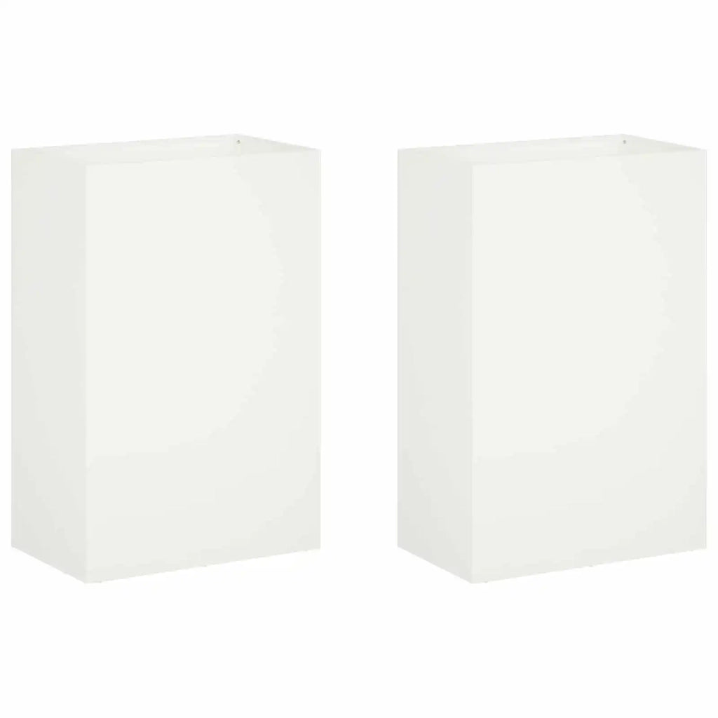 Vaso da giardino 2 pz Bianco 50 x 40 x 75 cm 8005669