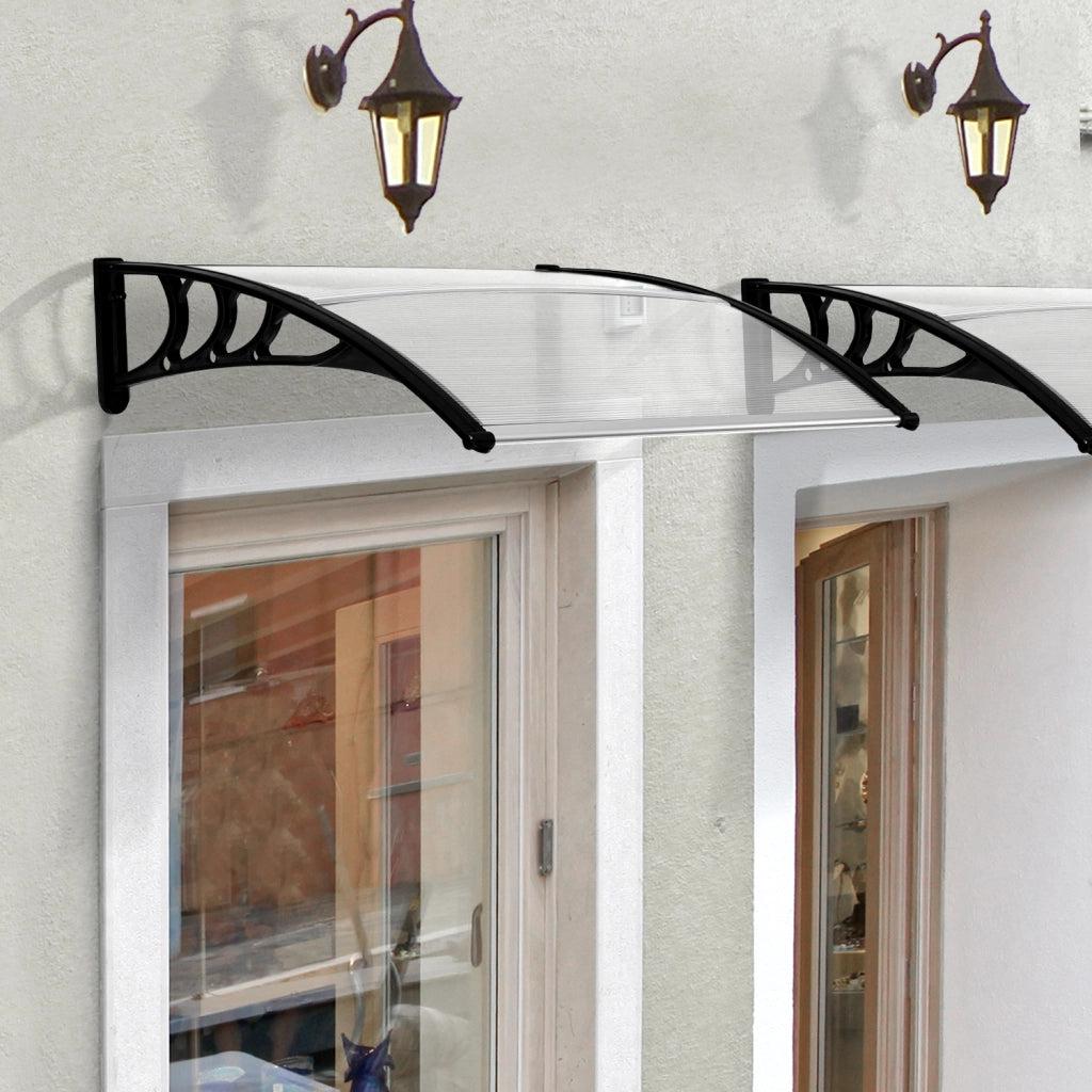 Tettoria per Porta e Finestra ¨C Minimal ¨C Grigio Trasparente 75x100 cm