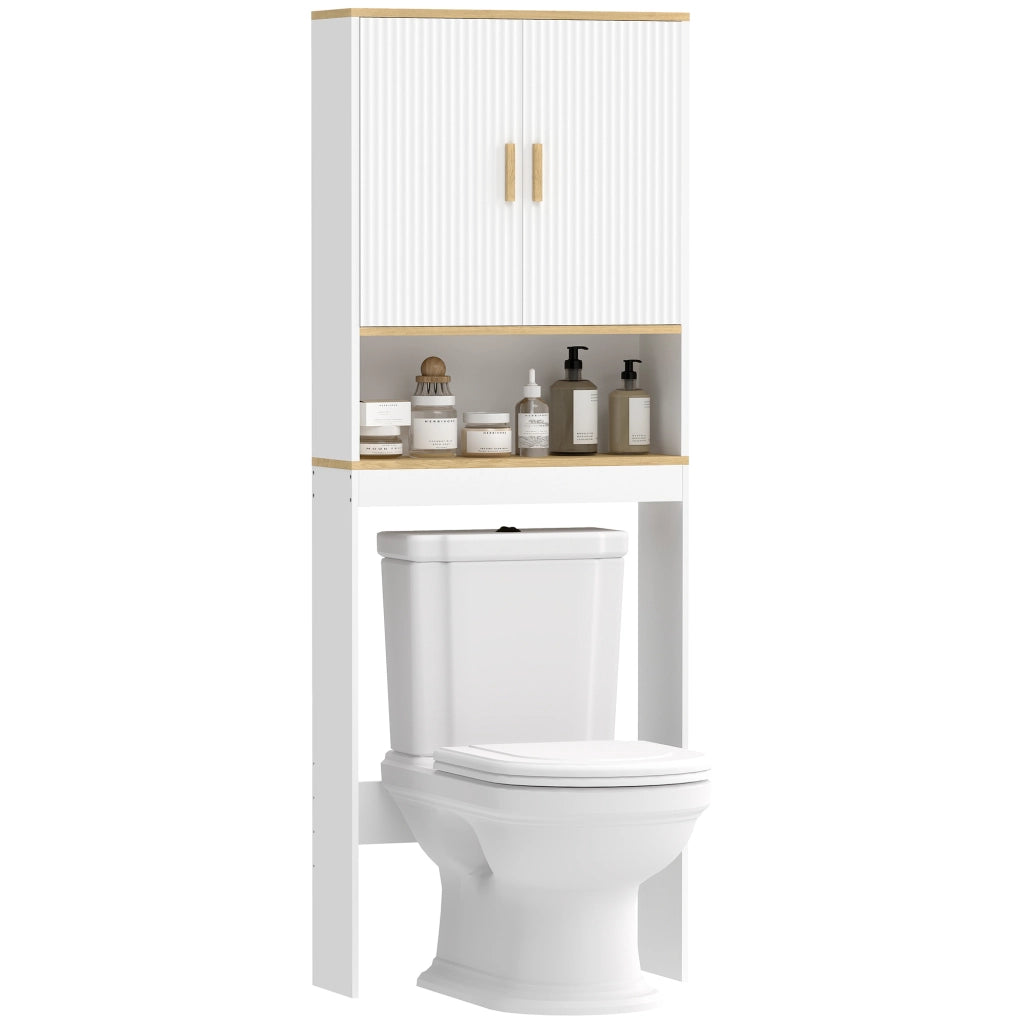 Mobile WC 3 livelli ripiani regolabili ¨C Minimal ¨C bianco 64x20x170,5cm