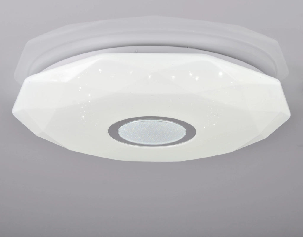 Plafoniera LED 39cm CCT dimmer telecomando Polux Diamond