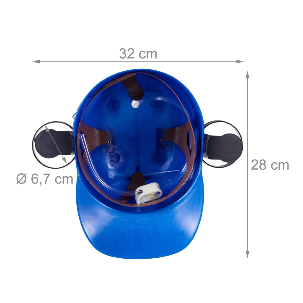 Casco porta bevande per feste con 2 portabevande regolabile atmosfera festiva in plastica nera 13_0006818