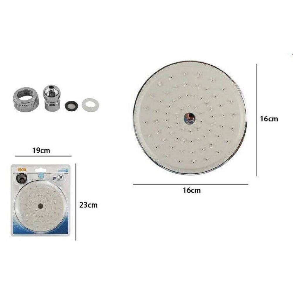 Trade Shop - Soffione Doccia Ugelli Fori Bagno Miscelatore Ad Alta Pressione 59160 16cm Tondo -