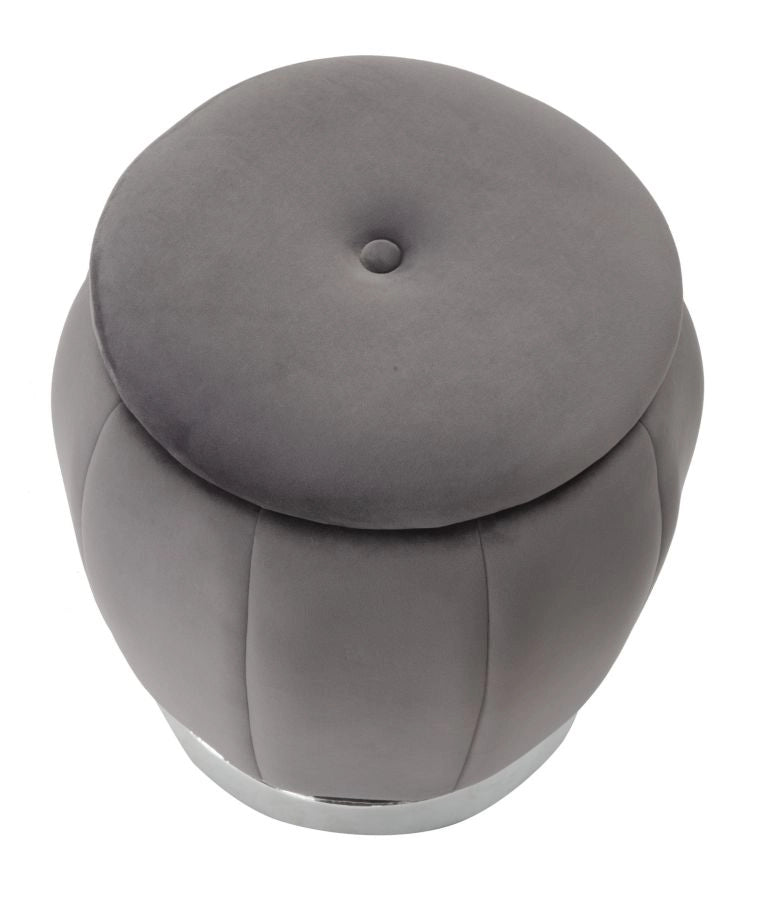 PUFF/CONTENITORE PARIS GRIGIO/SILVER CM � 43X43