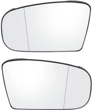 Specchiera laterale con funzione di riscaldamento - Specchietto retrovisore - Vetro/Polyuretano - Compatibile con Mercedes Benz S Classe W220 1998-2002 - CL Classe W215 2000-2003 - Vetro bianco/blu - Specchiera auto