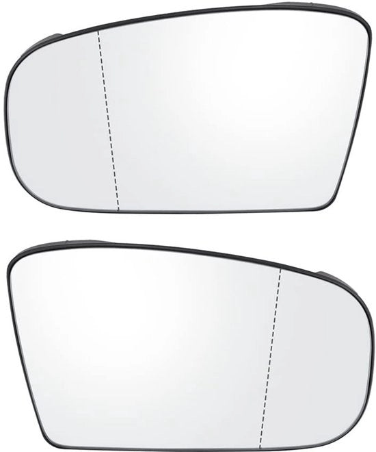 Specchiera laterale con funzione di riscaldamento - Specchietto retrovisore - Vetro/Polyuretano - Compatibile con Mercedes Benz S Classe W220 1998-2002 - CL Classe W215 2000-2003 - Vetro bianco/blu - Specchiera auto